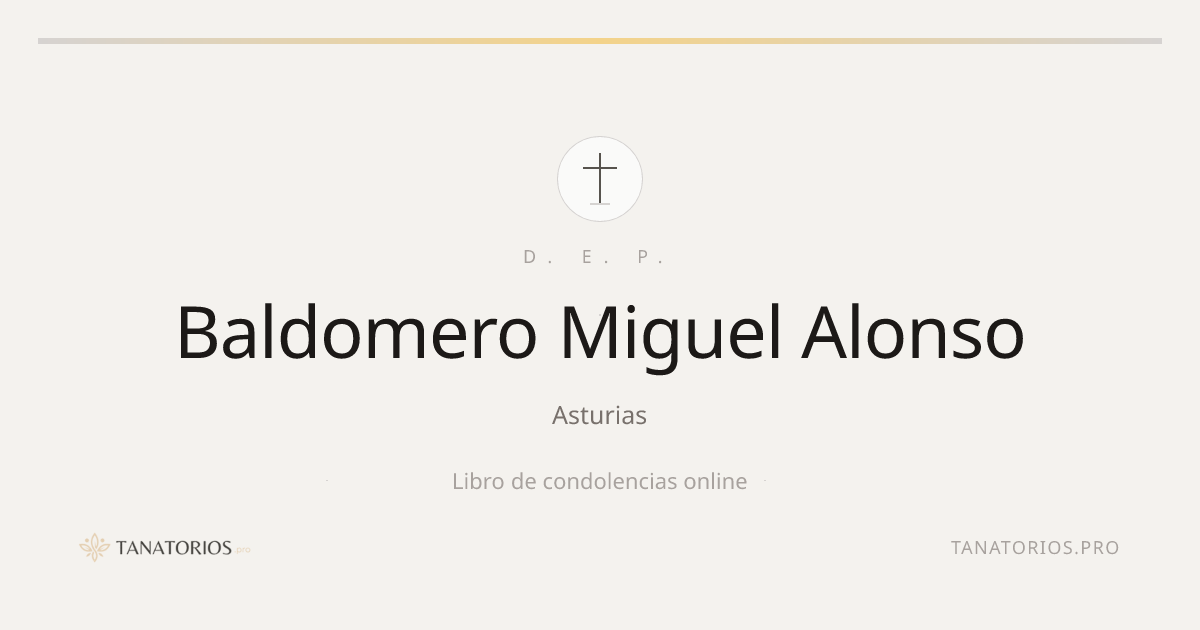 Memorial de Baldomero Miguel Alonso