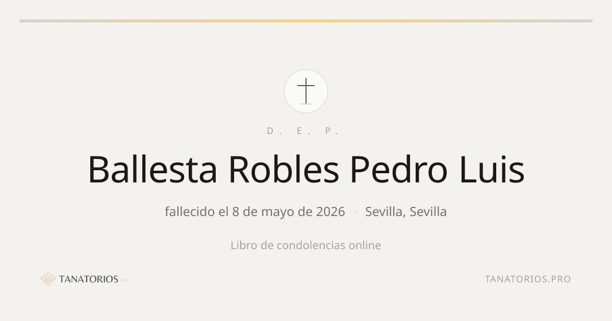 Memorial de Ballesta Robles Pedro Luis
