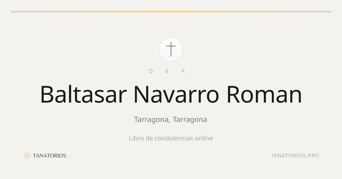Memorial de Baltasar Navarro Roman