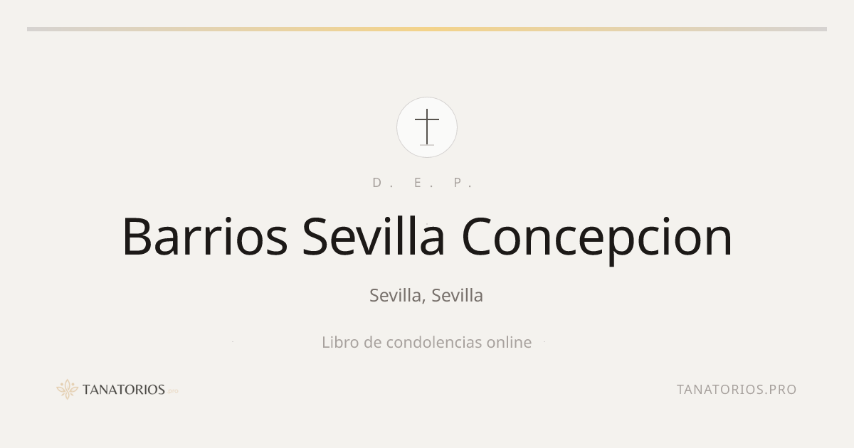 Memorial de Barrios Sevilla Concepcion
