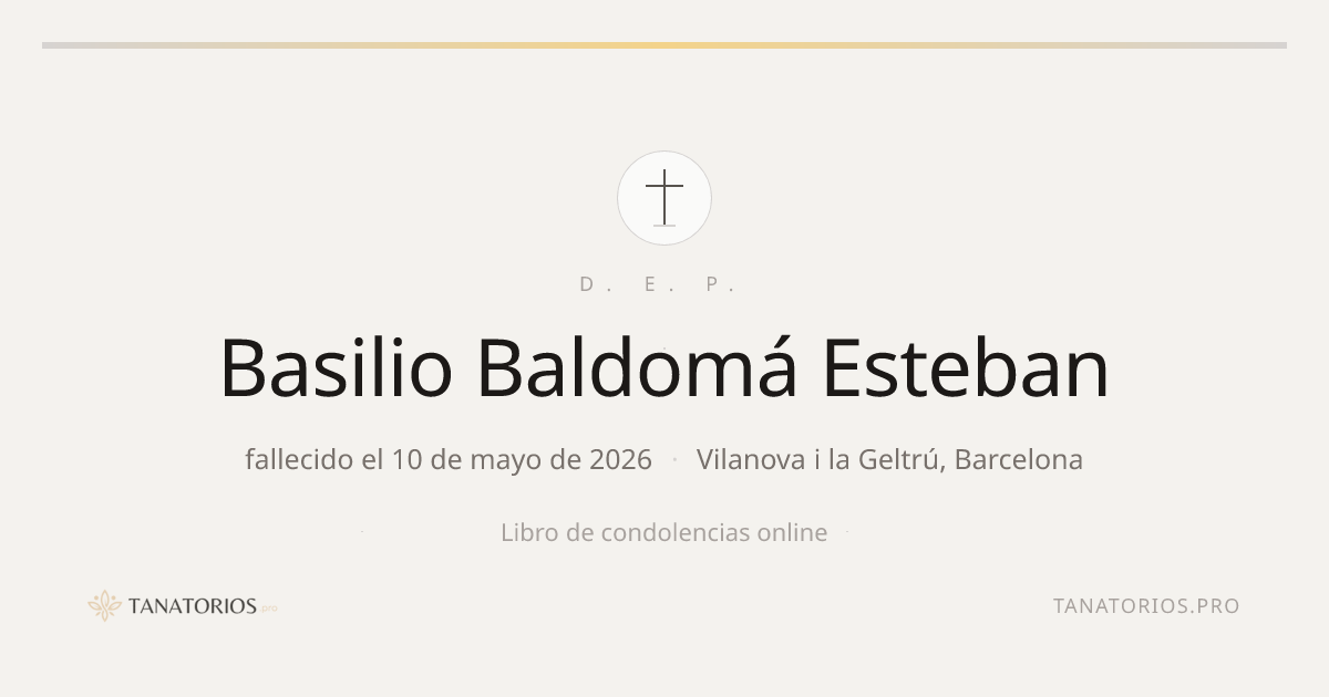 Memorial de Basilio Baldomá Esteban