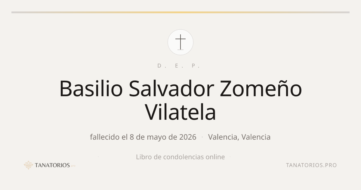 Memorial de Basilio Salvador Zomeño Vilatela