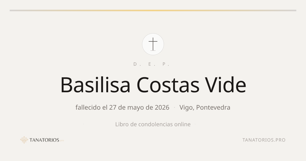 Memorial de Basilisa Costas Vide