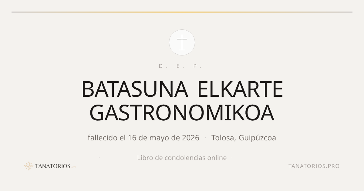 Memorial de BATASUNA ELKARTE GASTRONOMIKOA