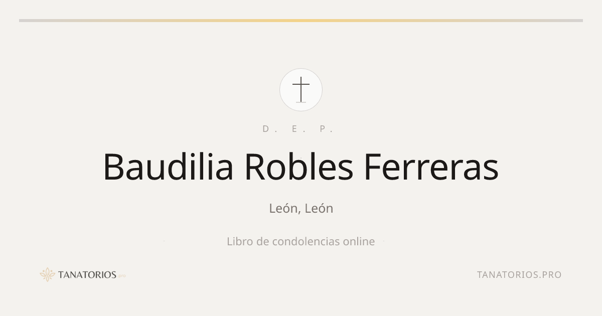 Memorial de Baudilia Robles Ferreras
