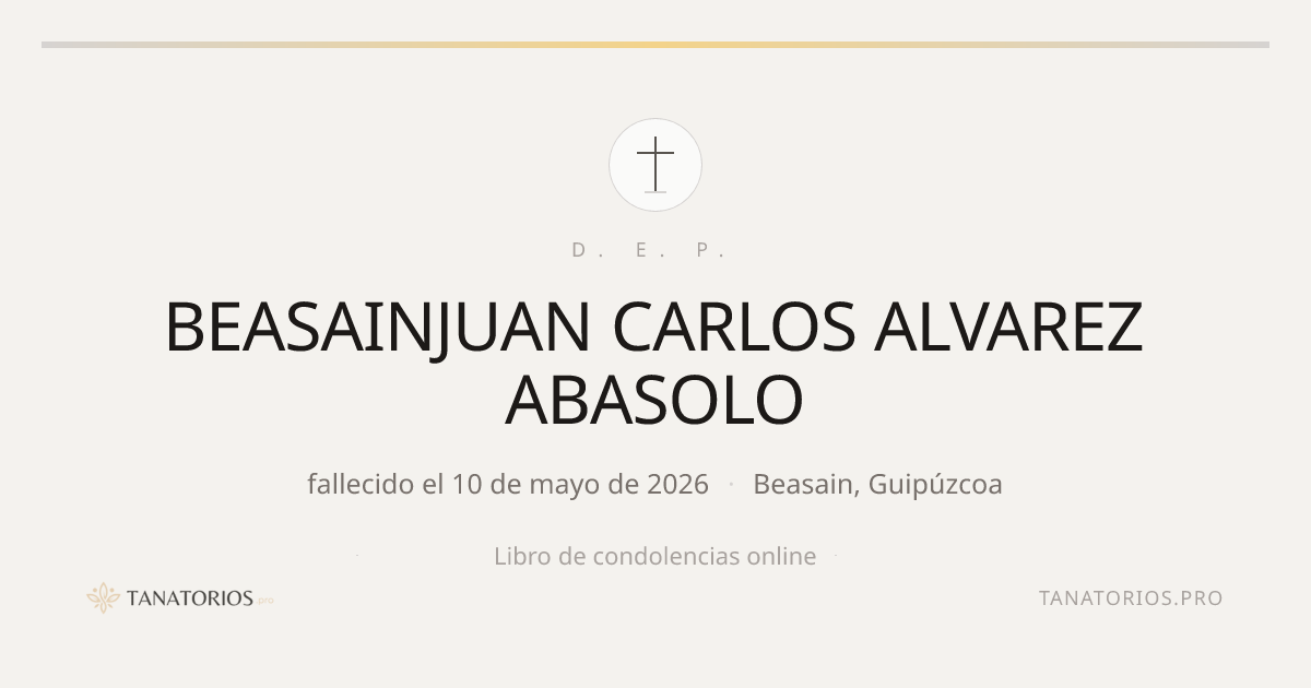 Memorial de BEASAINJUAN CARLOS ALVAREZ ABASOLO