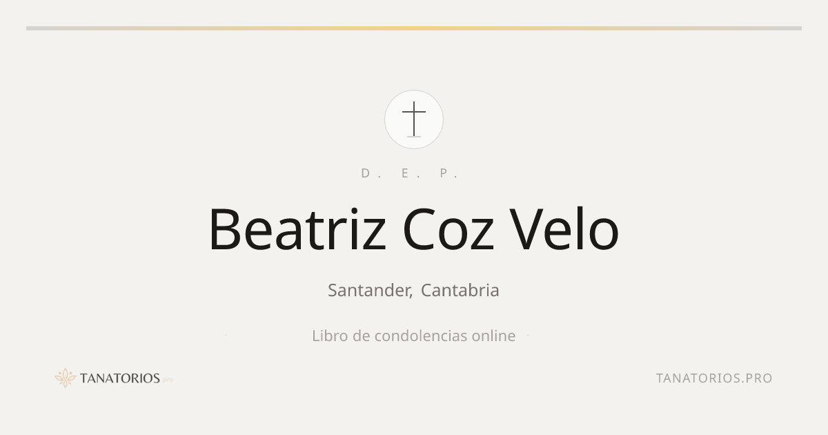 Memorial de Beatriz Coz Velo