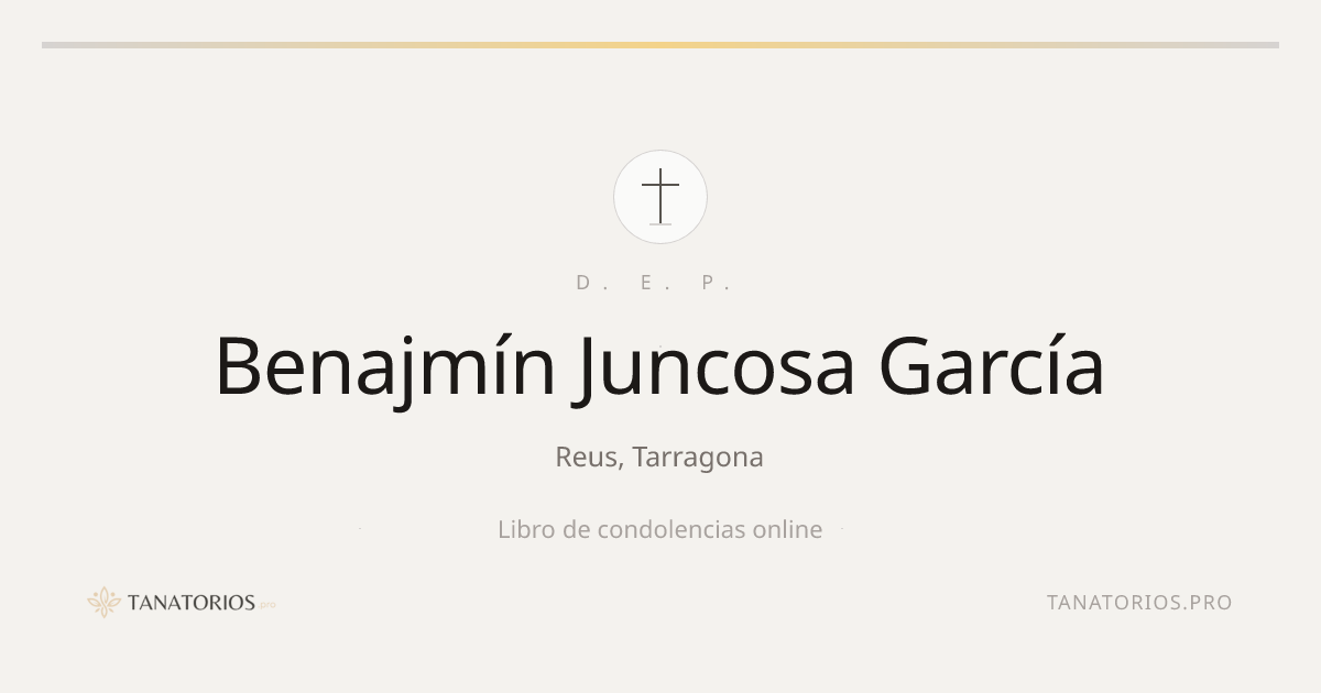 Memorial de Benajmín Juncosa García