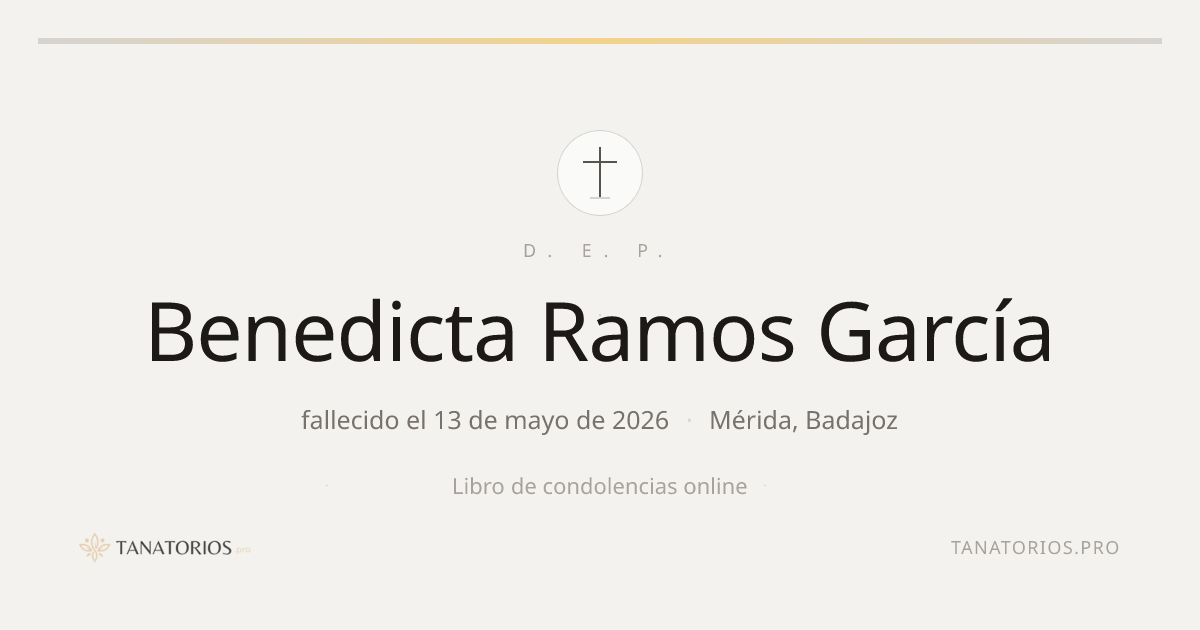 Memorial de Benedicta Ramos García