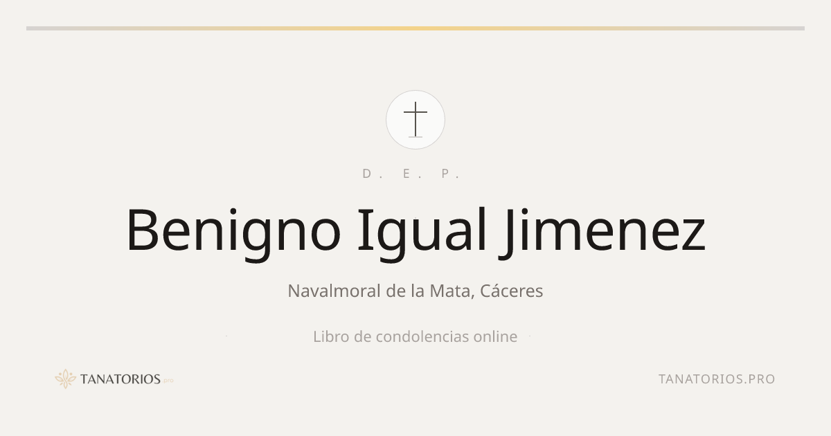 Memorial de Benigno Igual Jimenez