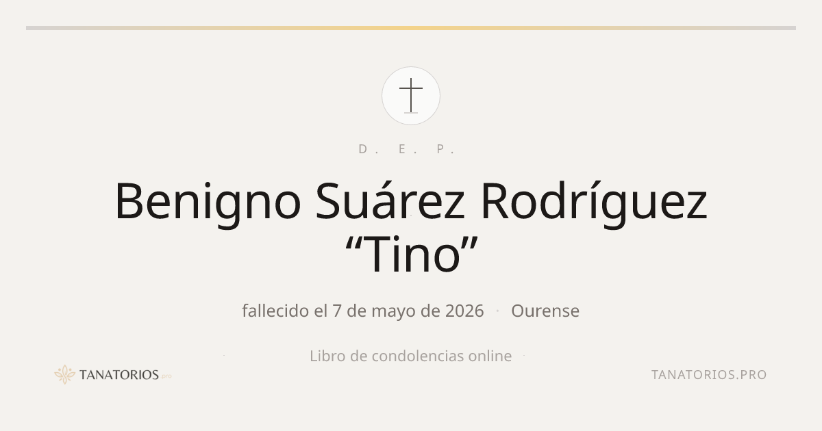 Memorial de Benigno Suárez Rodríguez “Tino”