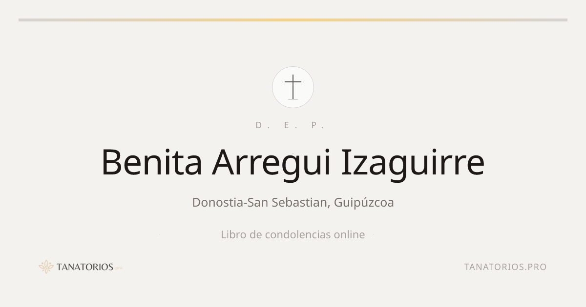 Memorial de Benita Arregui Izaguirre