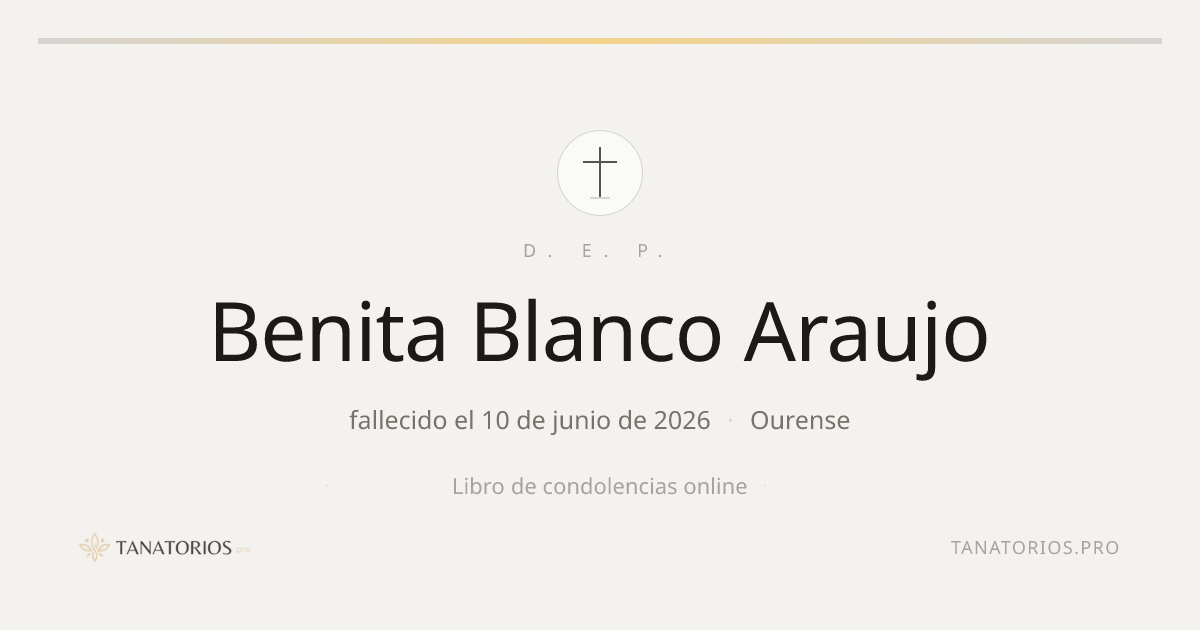 Memorial de Benita Blanco Araujo