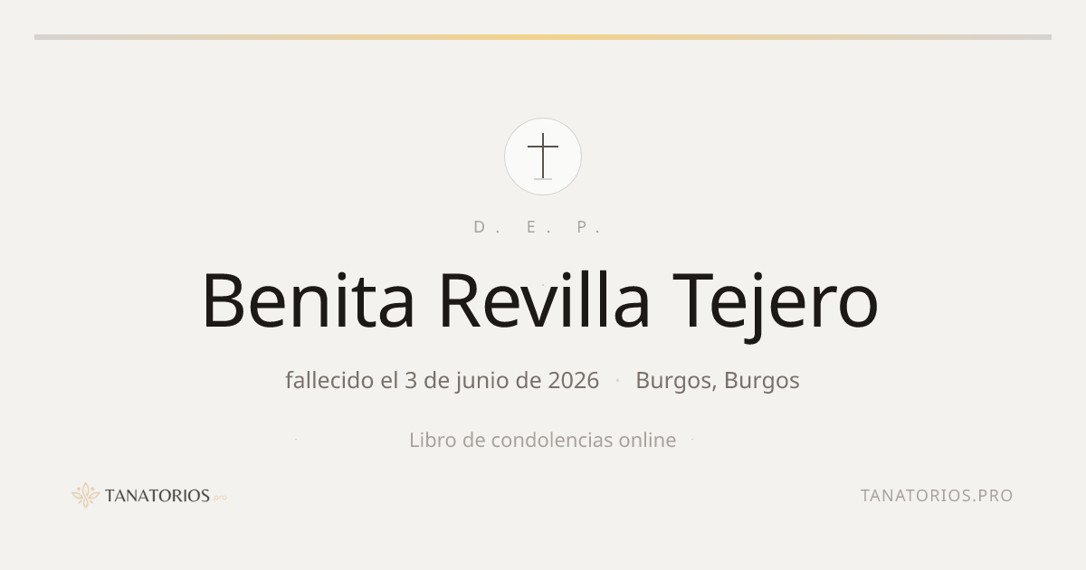 Memorial de Benita Revilla Tejero