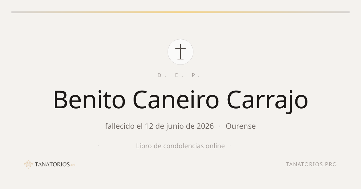 Memorial de Benito Caneiro Carrajo
