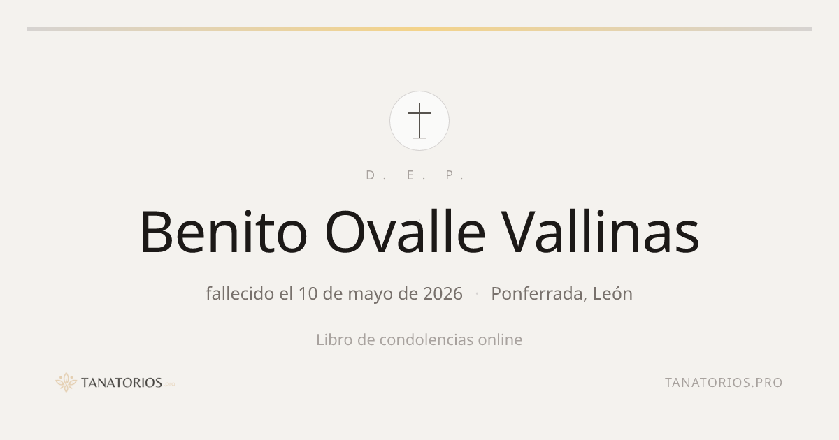 Memorial de Benito Ovalle Vallinas