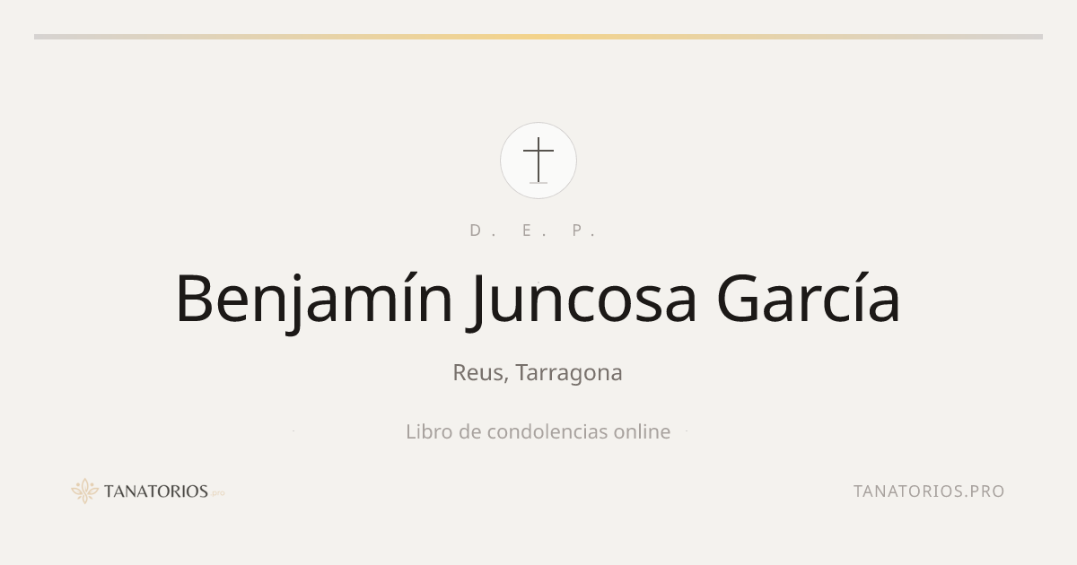 Memorial de Benjamín Juncosa García