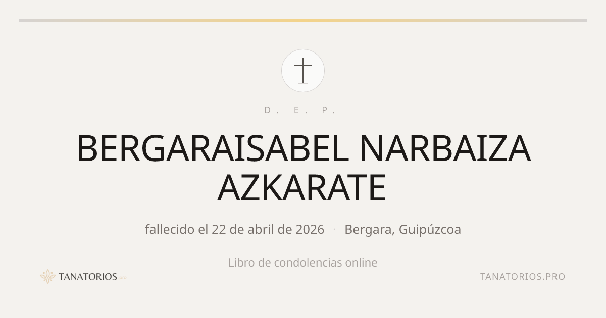 Memorial de BERGARAISABEL NARBAIZA AZKARATE