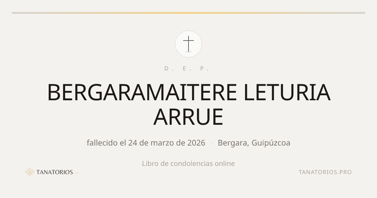 Memorial de BERGARAMAITERE LETURIA ARRUE