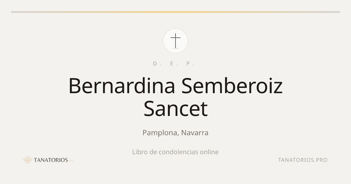 Memorial de Bernardina Semberoiz Sancet
