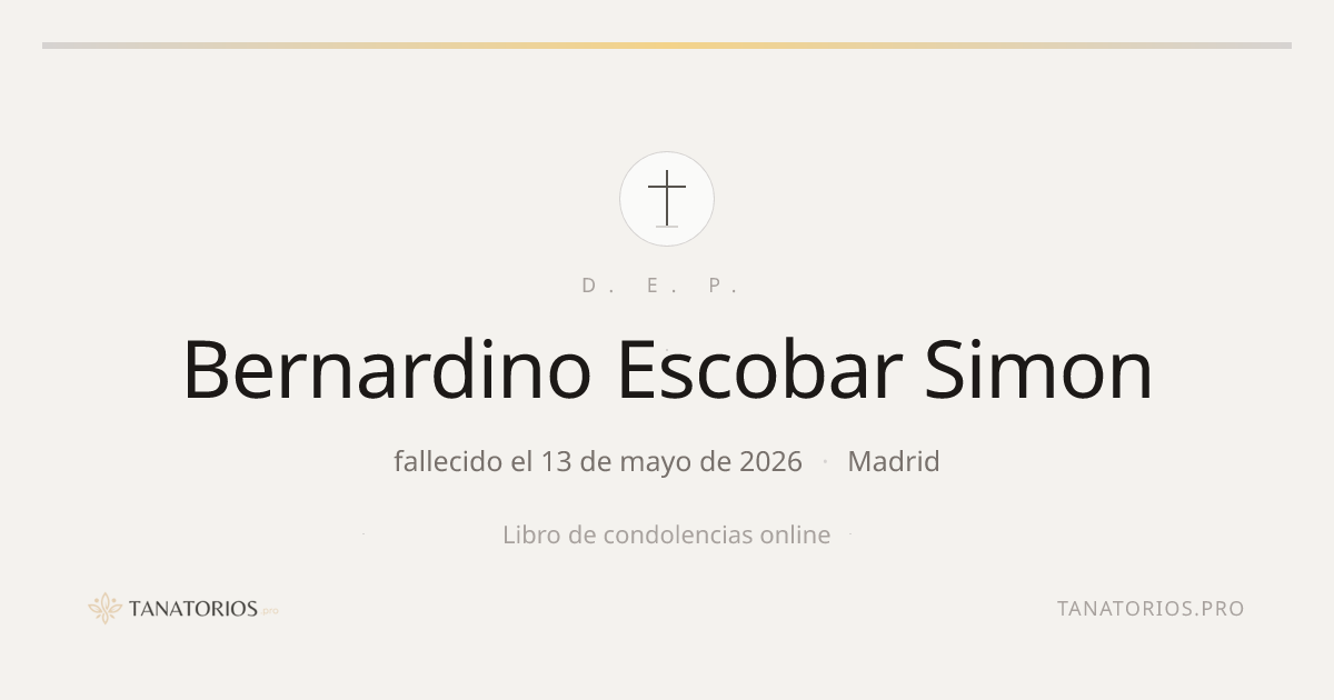 Memorial de Bernardino Escobar Simon