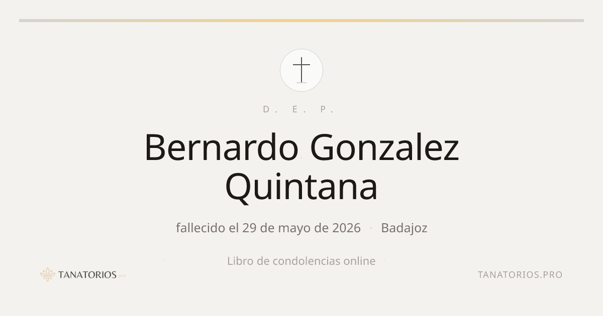 Memorial de Bernardo Gonzalez Quintana