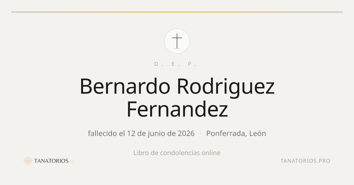 Memorial de Bernardo Rodriguez Fernandez
