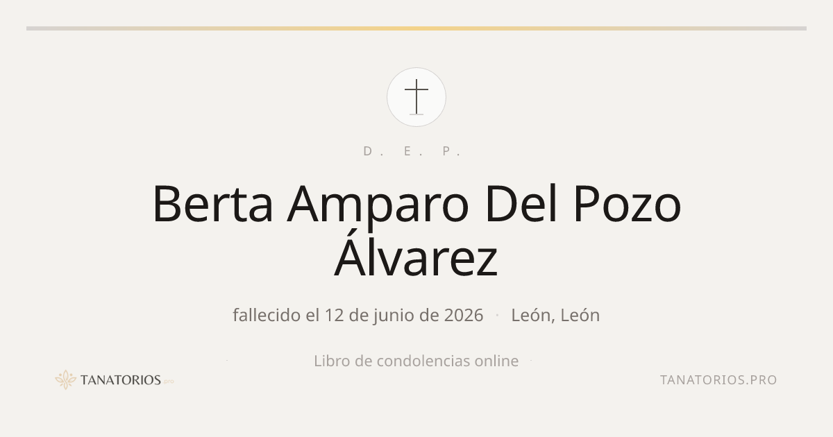 Memorial de Berta Amparo Del Pozo Álvarez
