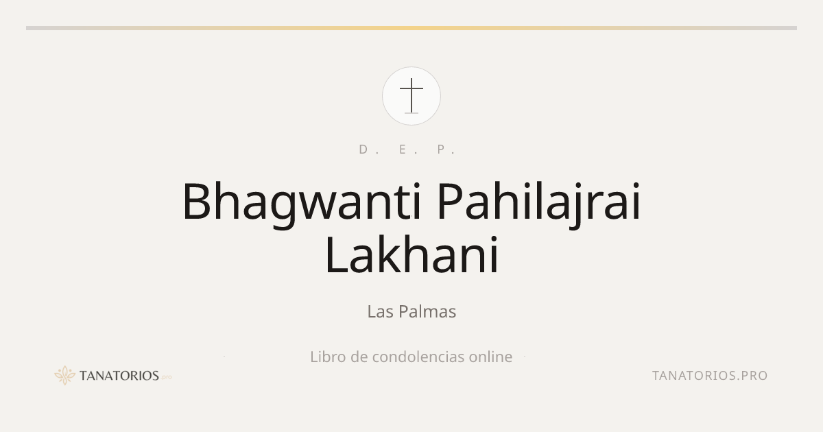 Memorial de Bhagwanti Pahilajrai Lakhani