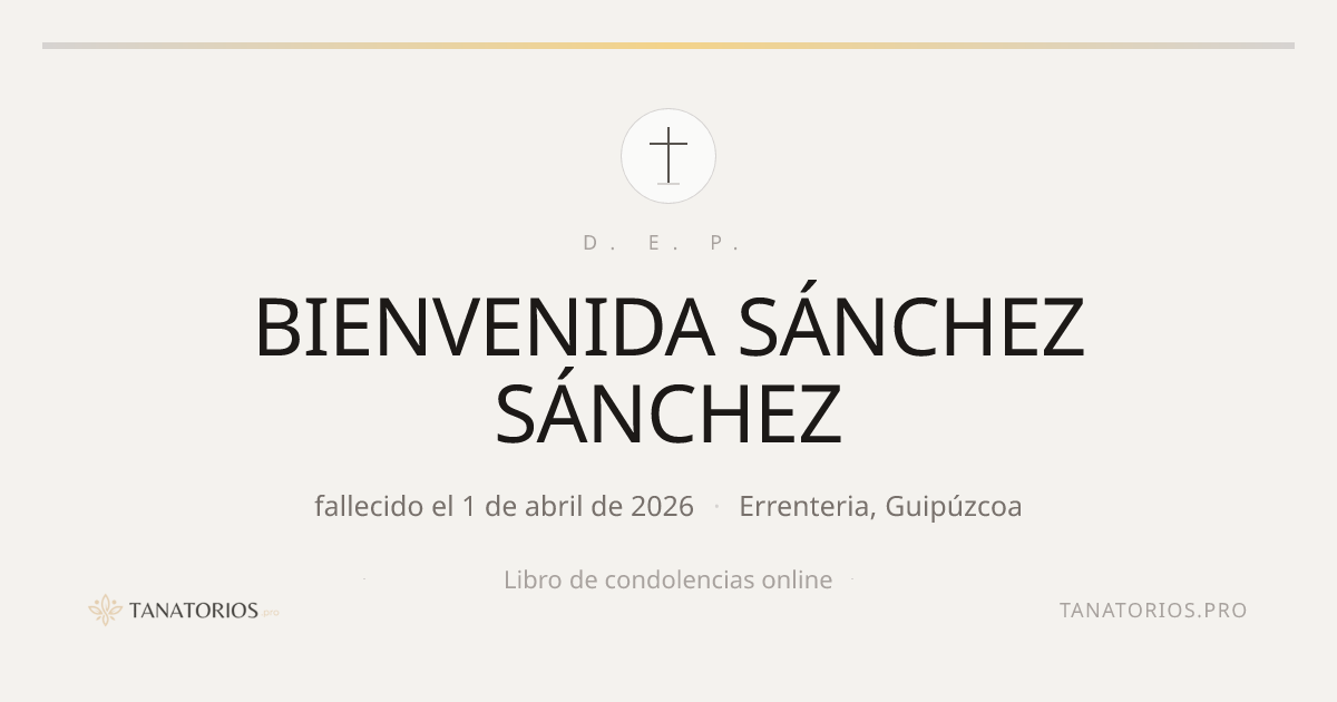 Memorial de BIENVENIDA SÁNCHEZ SÁNCHEZ