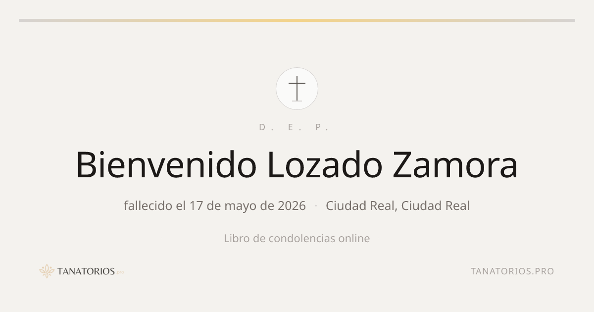 Memorial de Bienvenido Lozado Zamora