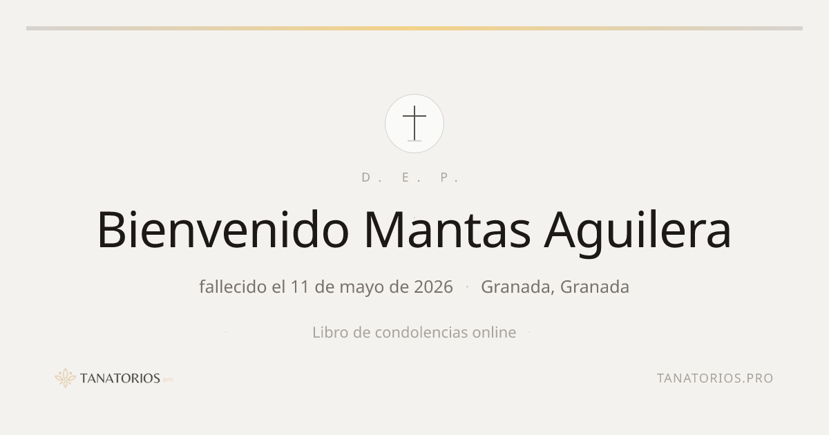 Memorial de Bienvenido Mantas Aguilera