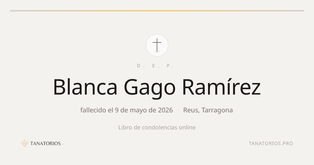 Memorial de Blanca Gago Ramírez