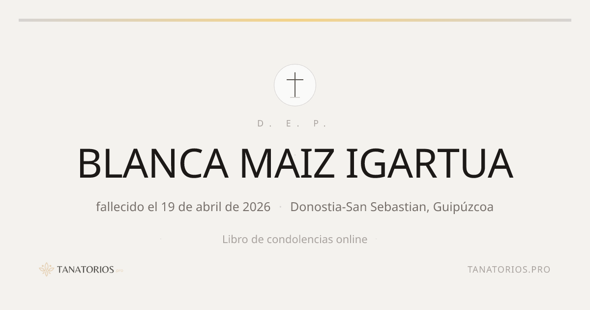 Memorial de BLANCA MAIZ IGARTUA
