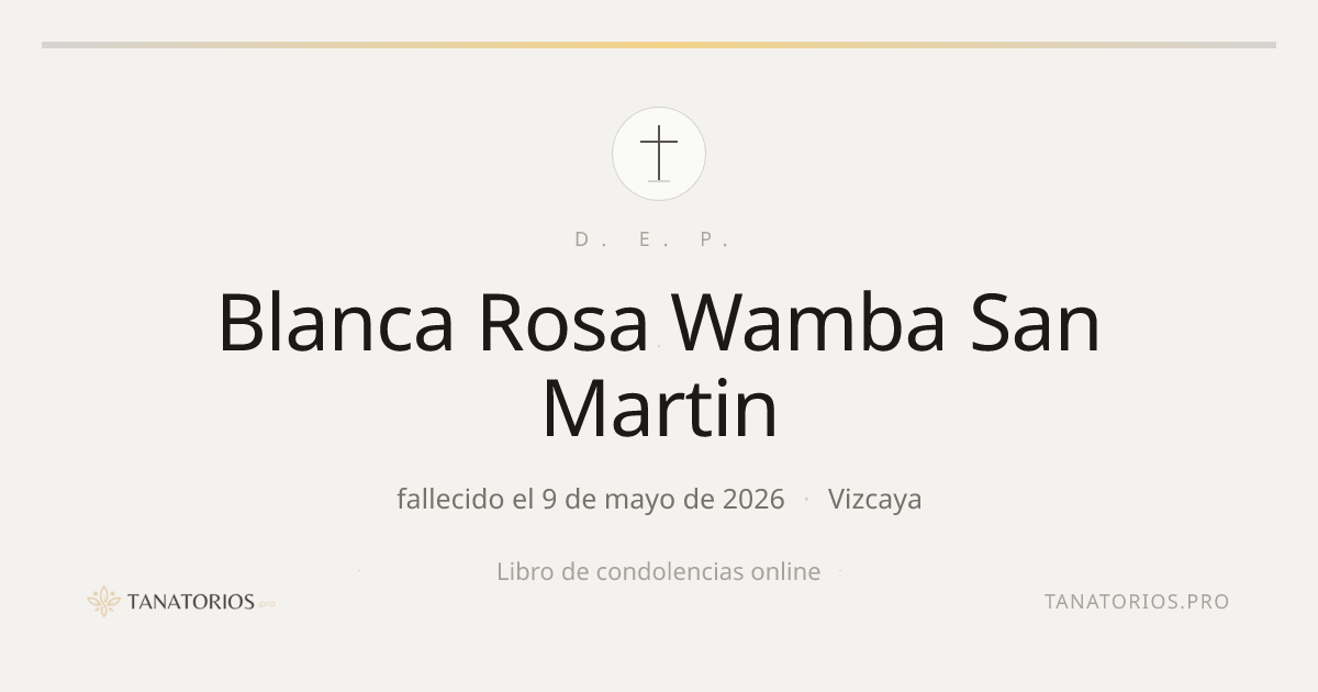 Memorial de Blanca Rosa Wamba San Martin