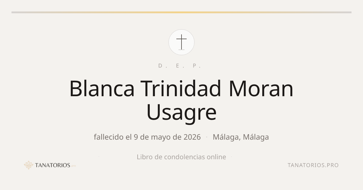 Memorial de Blanca Trinidad Moran Usagre