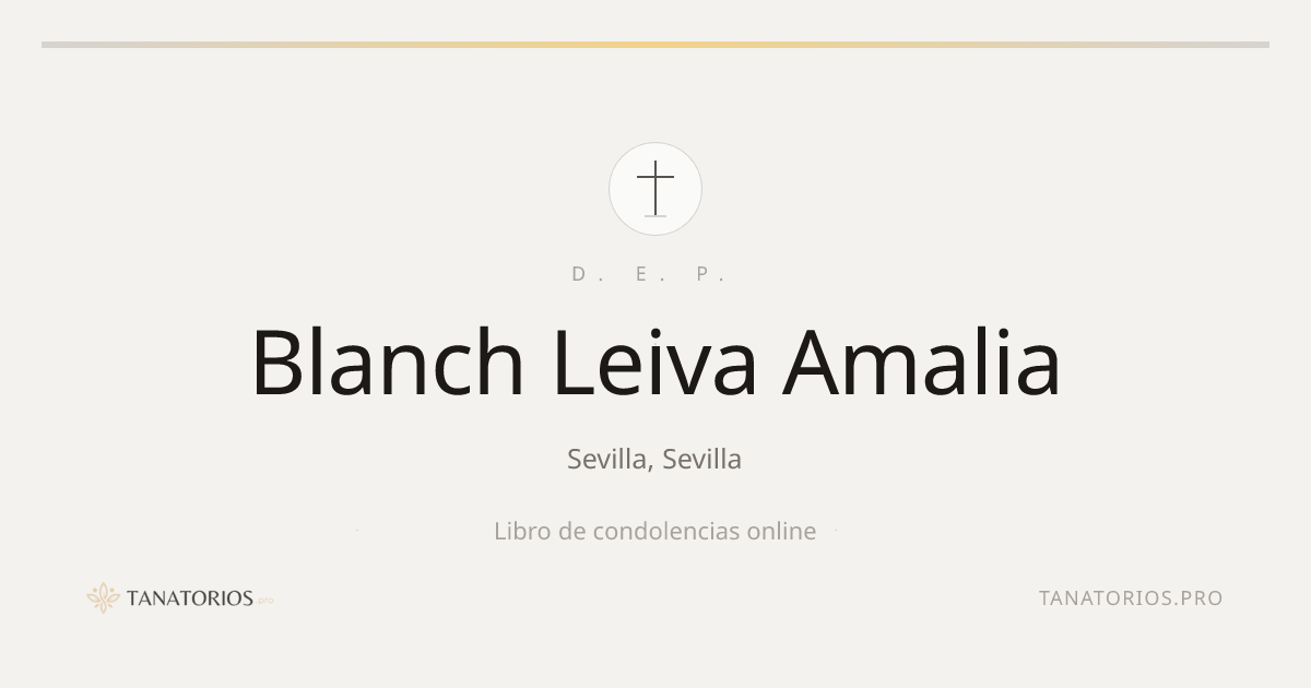 Memorial de Blanch Leiva Amalia