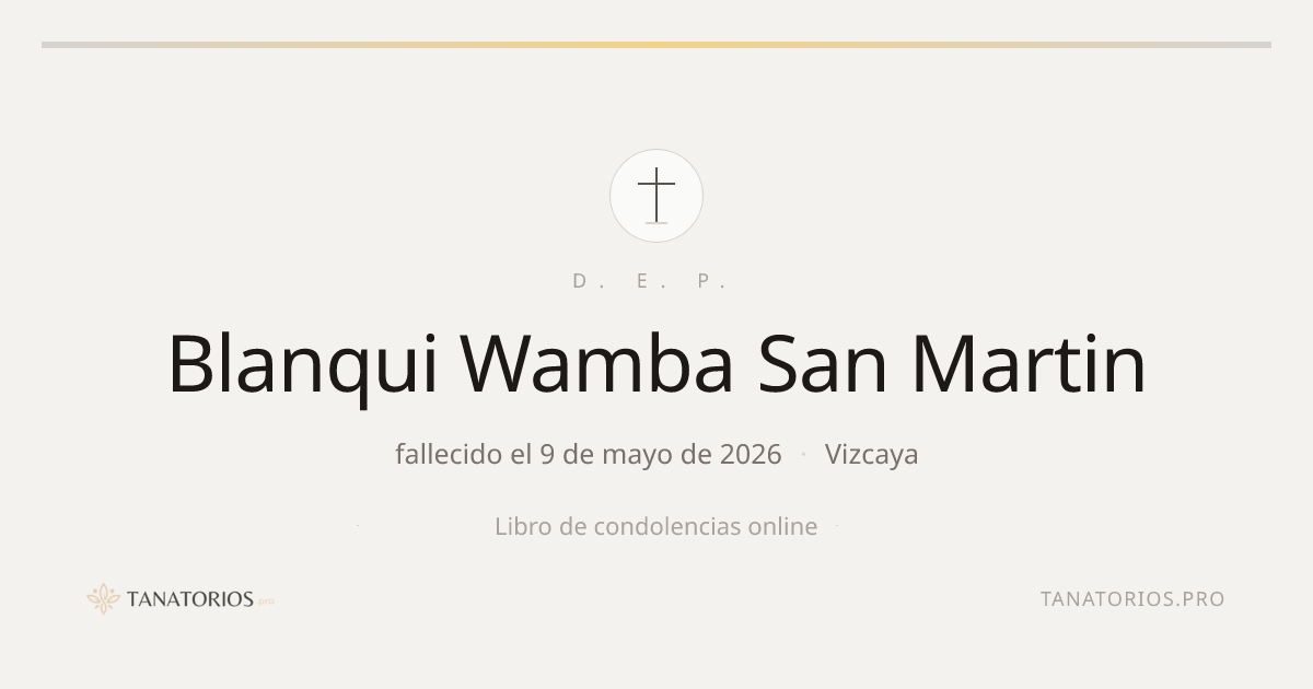 Memorial de Blanqui Wamba San Martin