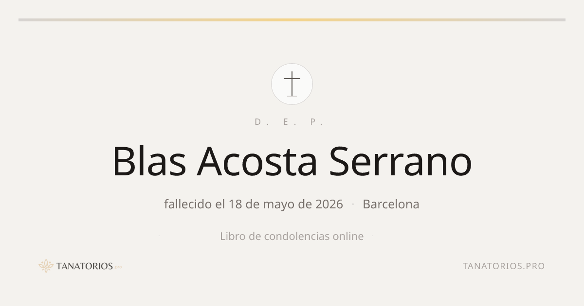 Memorial de Blas Acosta Serrano