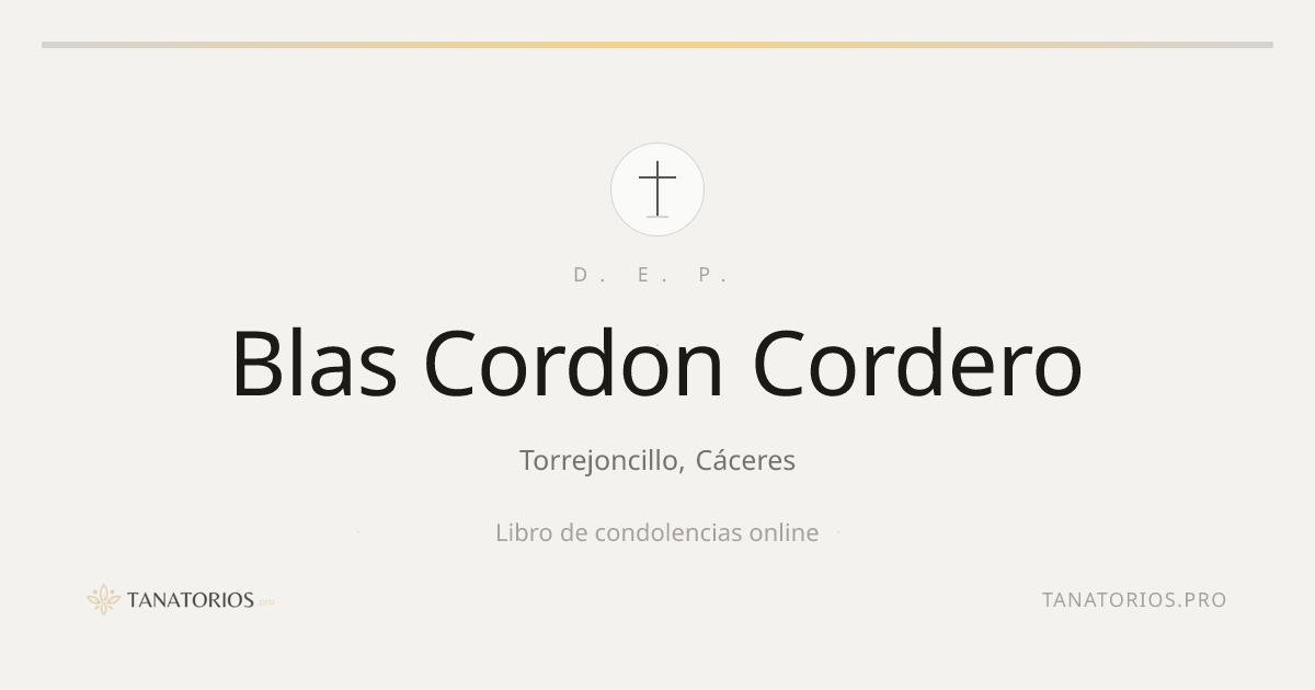 Memorial de Blas Cordon Cordero