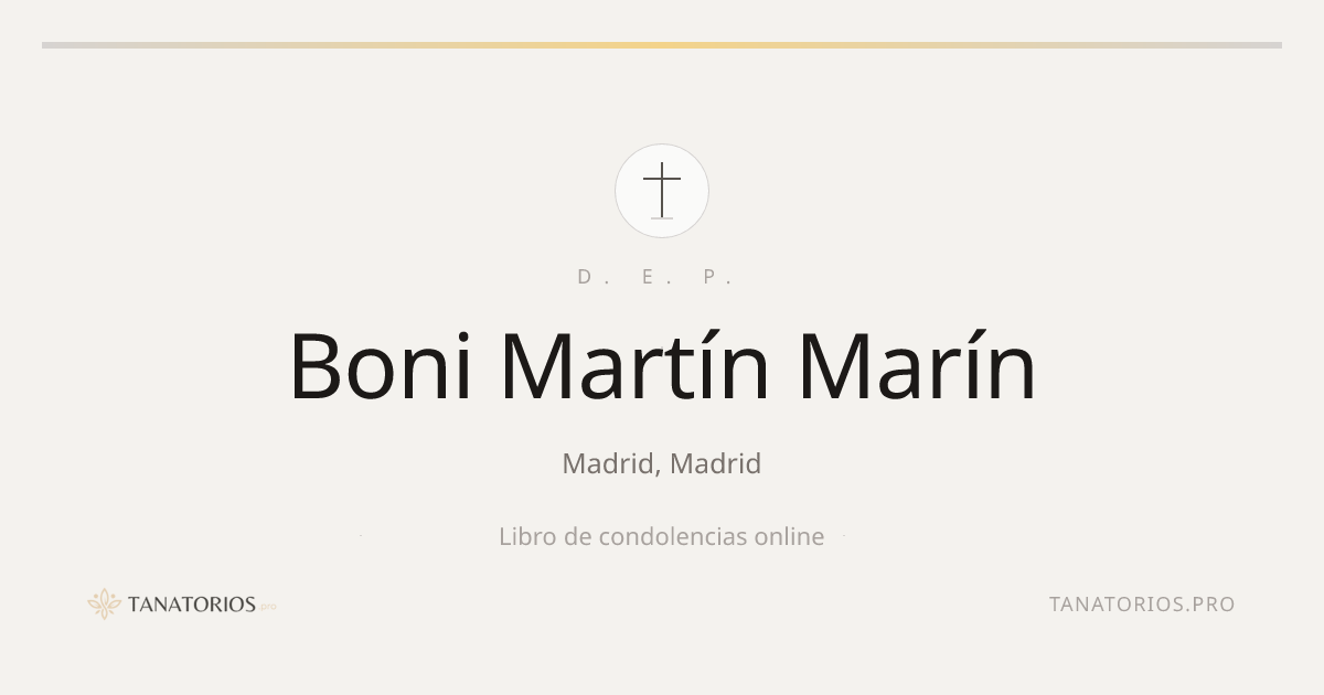 Memorial de Boni Martín  Marín
