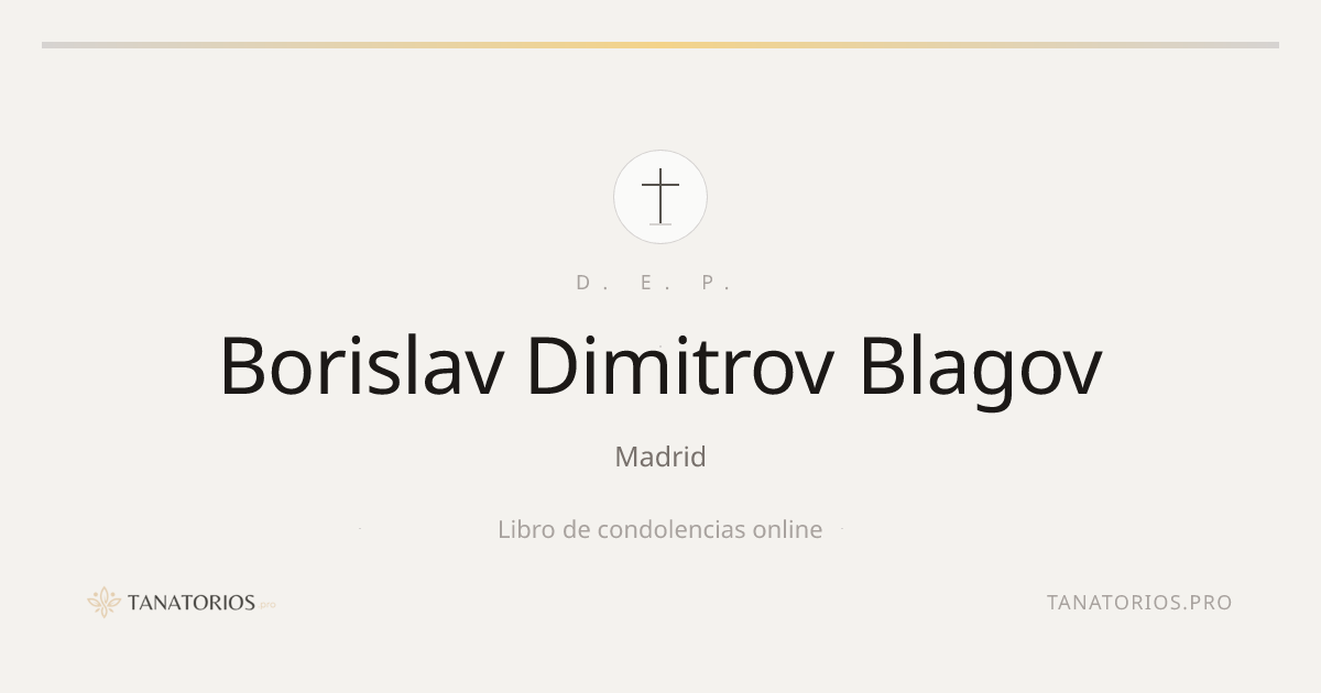 Memorial de Borislav Dimitrov Blagov