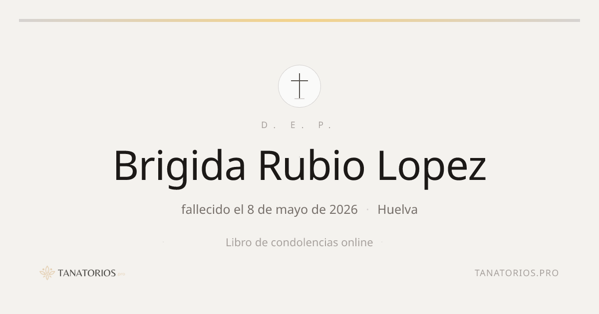 Memorial de Brigida Rubio Lopez