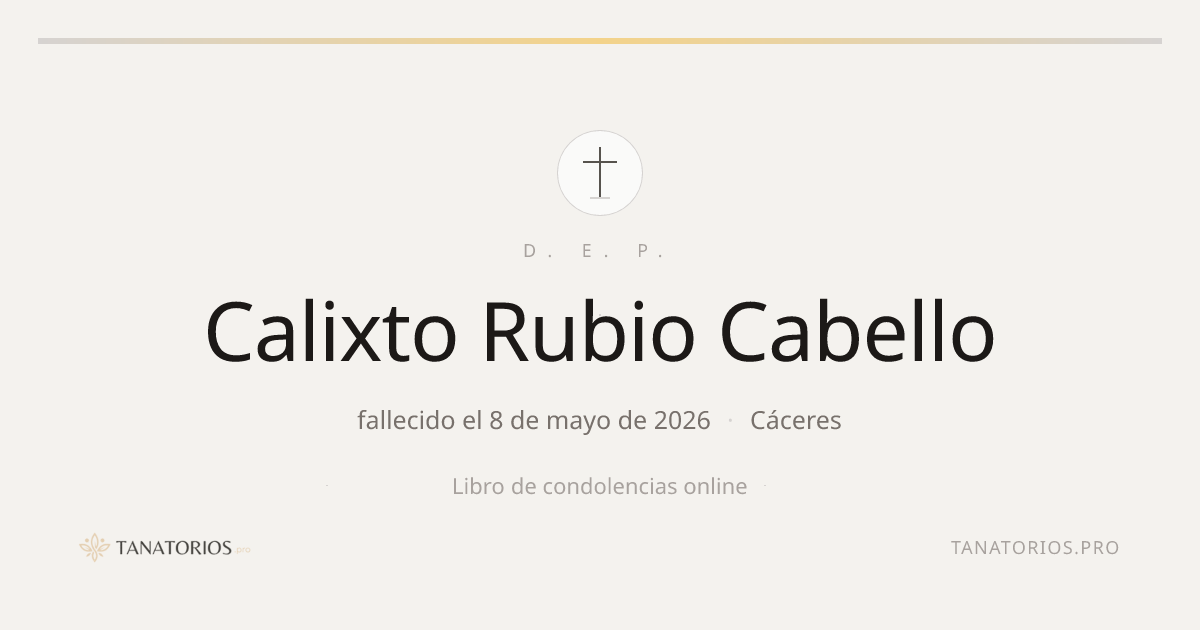 Memorial de Calixto Rubio Cabello