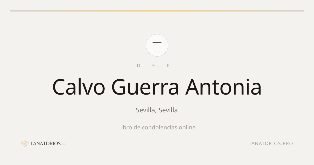 Memorial de Calvo Guerra Antonia