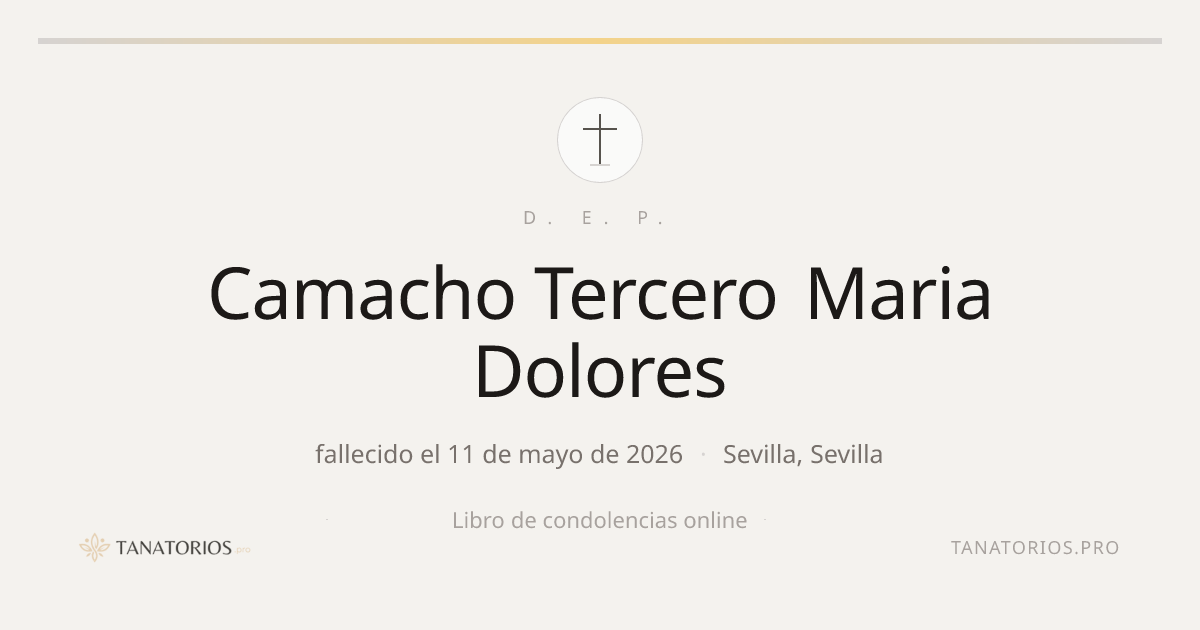 Memorial de Camacho Tercero Maria Dolores