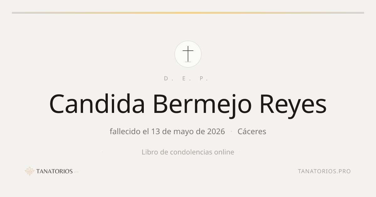Memorial de Candida Bermejo Reyes