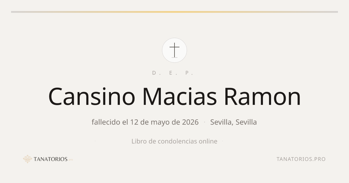 Memorial de Cansino Macias Ramon