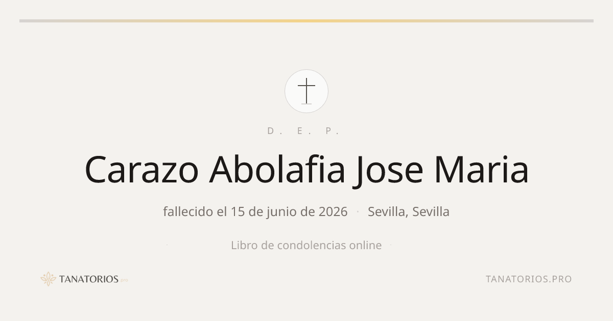 Memorial de Carazo Abolafia Jose Maria