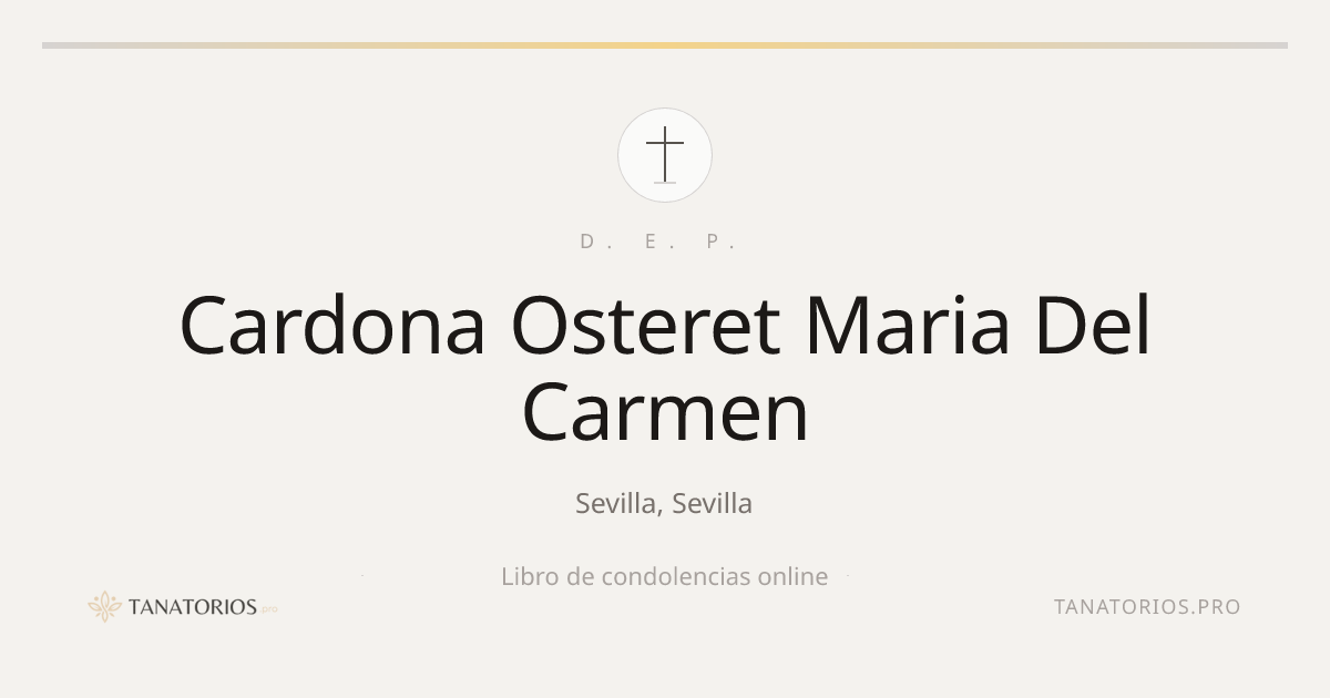 Memorial de Cardona Osteret Maria Del Carmen